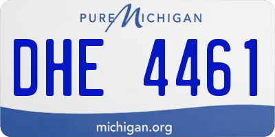 MI license plate DHE4461