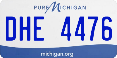 MI license plate DHE4476