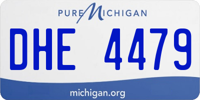 MI license plate DHE4479