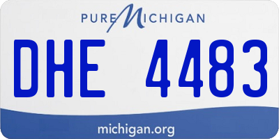 MI license plate DHE4483