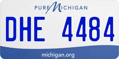 MI license plate DHE4484