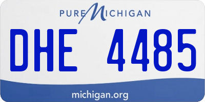 MI license plate DHE4485