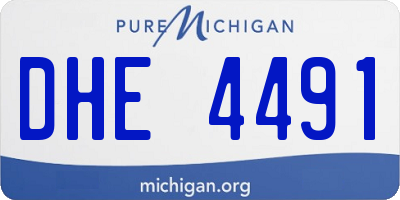 MI license plate DHE4491