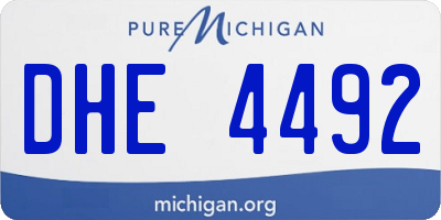 MI license plate DHE4492