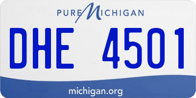 MI license plate DHE4501