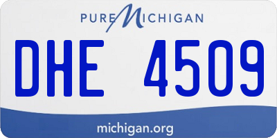MI license plate DHE4509