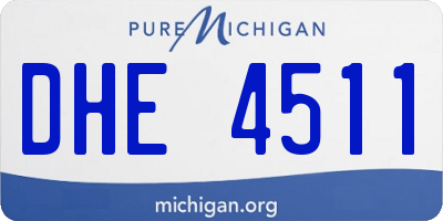 MI license plate DHE4511
