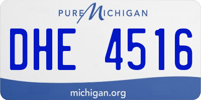 MI license plate DHE4516