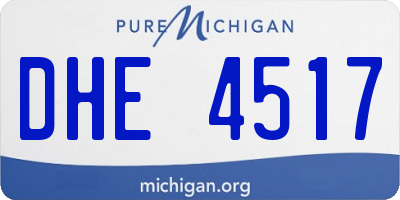 MI license plate DHE4517