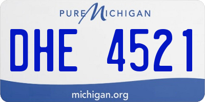 MI license plate DHE4521
