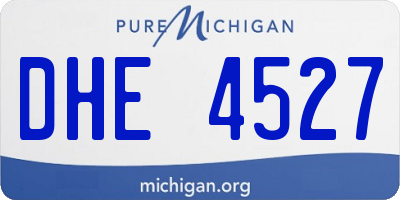 MI license plate DHE4527