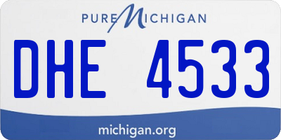 MI license plate DHE4533