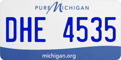 MI license plate DHE4535