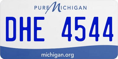 MI license plate DHE4544