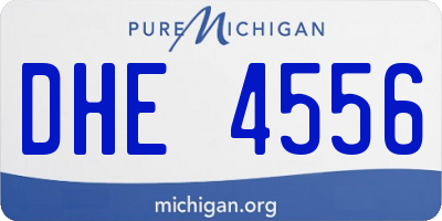 MI license plate DHE4556