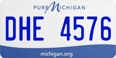 MI license plate DHE4576