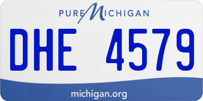 MI license plate DHE4579