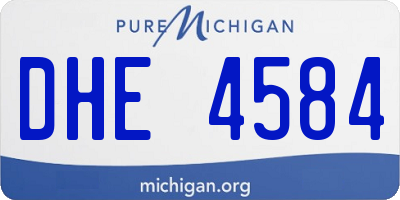 MI license plate DHE4584