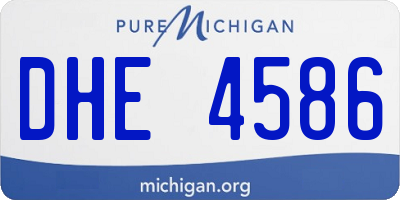 MI license plate DHE4586