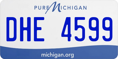 MI license plate DHE4599