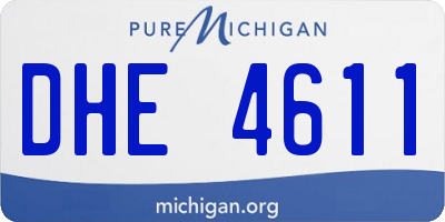 MI license plate DHE4611