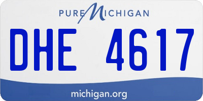 MI license plate DHE4617
