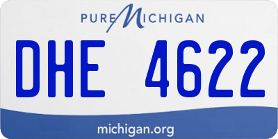MI license plate DHE4622