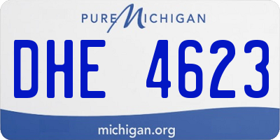 MI license plate DHE4623