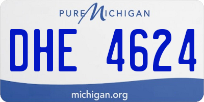 MI license plate DHE4624