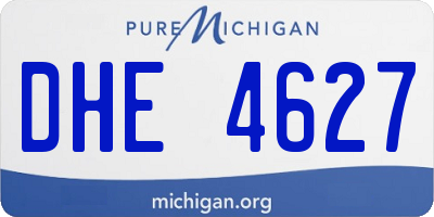 MI license plate DHE4627