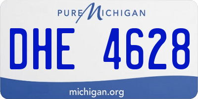 MI license plate DHE4628