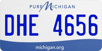 MI license plate DHE4656