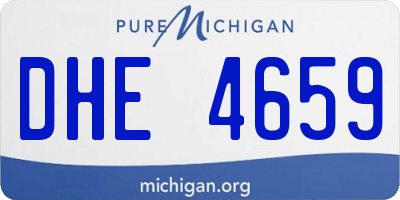 MI license plate DHE4659