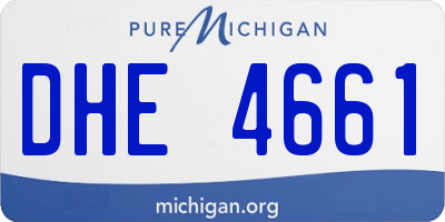 MI license plate DHE4661