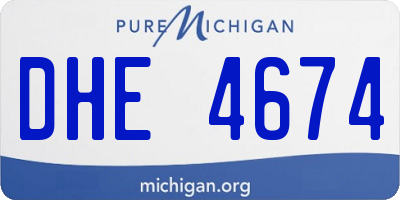 MI license plate DHE4674