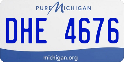 MI license plate DHE4676