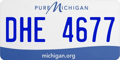 MI license plate DHE4677