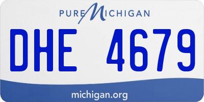 MI license plate DHE4679