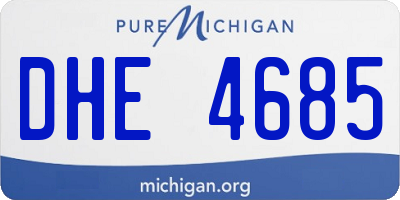 MI license plate DHE4685