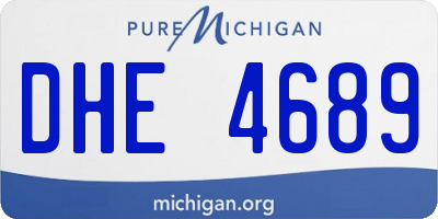 MI license plate DHE4689