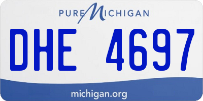 MI license plate DHE4697