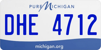 MI license plate DHE4712