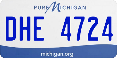 MI license plate DHE4724