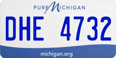MI license plate DHE4732