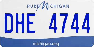 MI license plate DHE4744