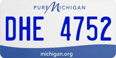 MI license plate DHE4752