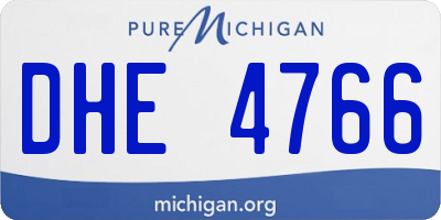 MI license plate DHE4766