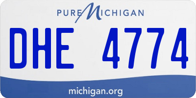 MI license plate DHE4774
