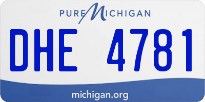 MI license plate DHE4781