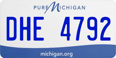 MI license plate DHE4792